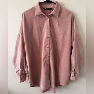 Zara Corduroy Over Shirt With Pockets